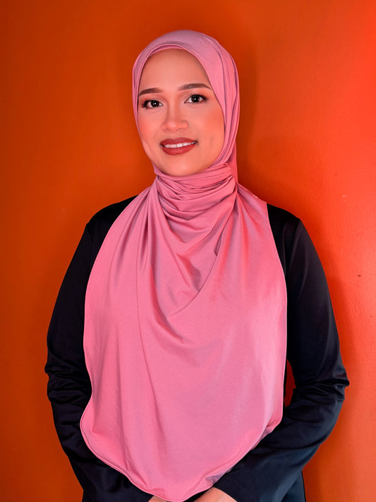 Pink Sport Hijab (Full Coverage)