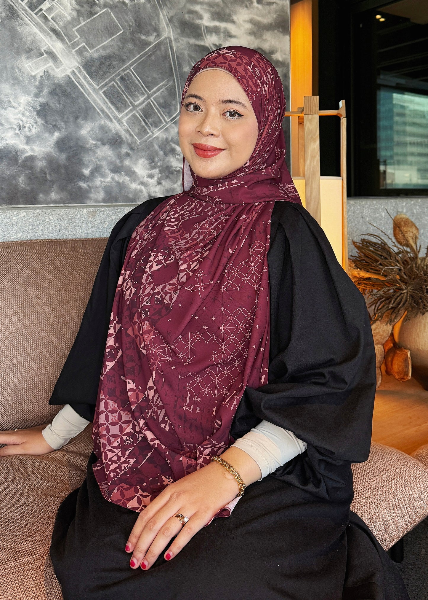 Modern Kawung (Maroon)